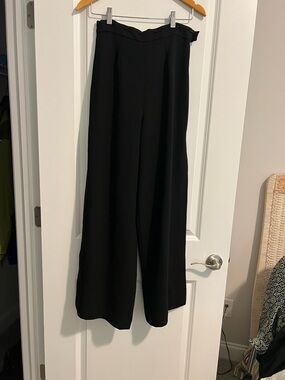 Alberto Makali Black Wide-Leg Dress Pants